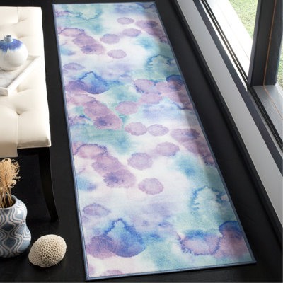 Darius Abstract Blue/Lavender Area Rug