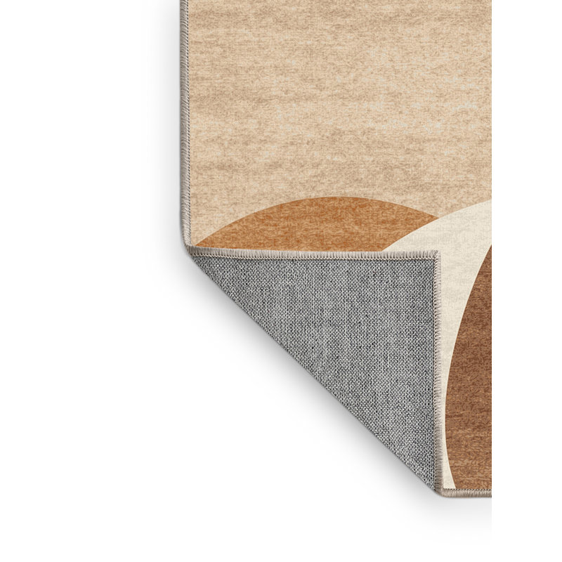 Tapis scandinave beige lavable à la machine Aidan, 2 x 3