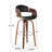 Mid-Century Modern Wooden Frame Swivel Bar Stool-1169324572