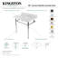 Évier de console Kingston en laiton KVBH3622M8SQ8 Addington de 36 po avec pieds en laiton (8 pouces, 3 trous), blanc marbre / nickel brossé Kingston-79100622