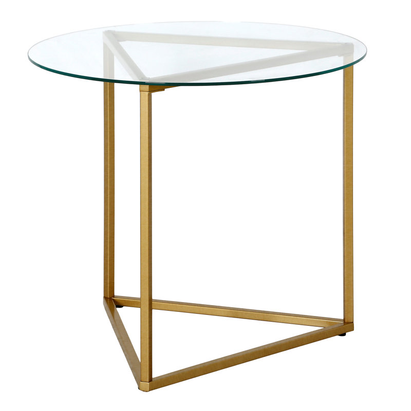 Glass Top Frame End Table