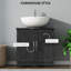Armoire de rangement pour salle de bain avec 2 portes et tablette réglable (sans lavabo)-1570557724