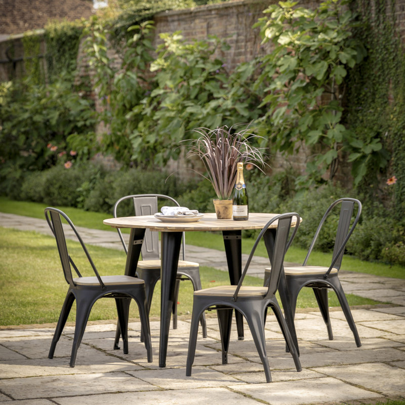 Mikolas Round Outdoor Dining Table - 110 cm W 110 cm D