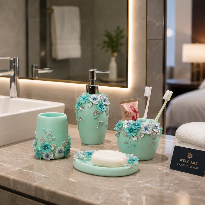 5Piece Bathroom Accessories Set