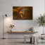 «Explore the Night» par Darren, art mural en métal doré blanc, 36 po x 24 po-357615