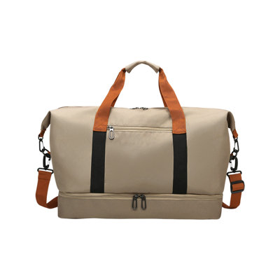  Duffle Bag for Travel, Foldable Travel Duffel Bags for Men Women, Lightweight & Water Resistant (Khaki)