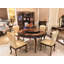 Athena Round Walnut Wood Dining Table