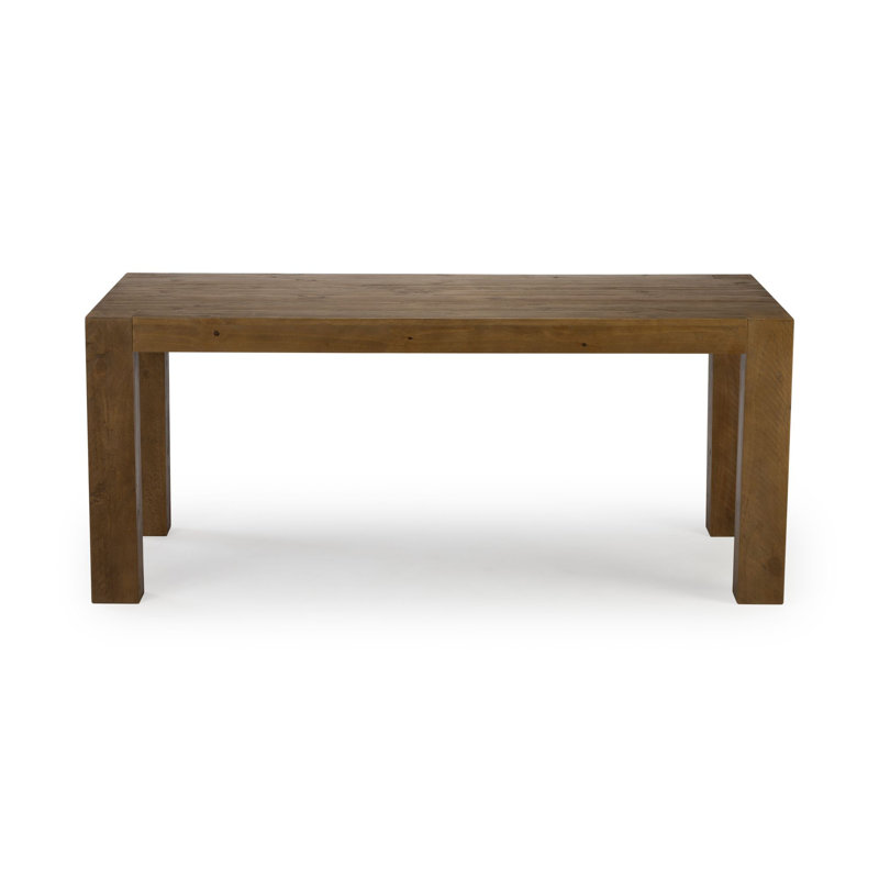Rustic Rectangular Dining Table (71 in), Rustic Light Brown, Rustic Light Brown