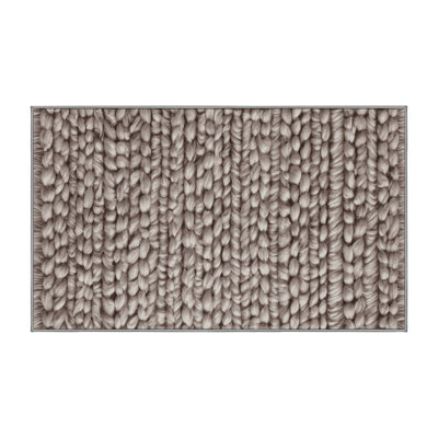 Tapis gris soyeux et moelleux