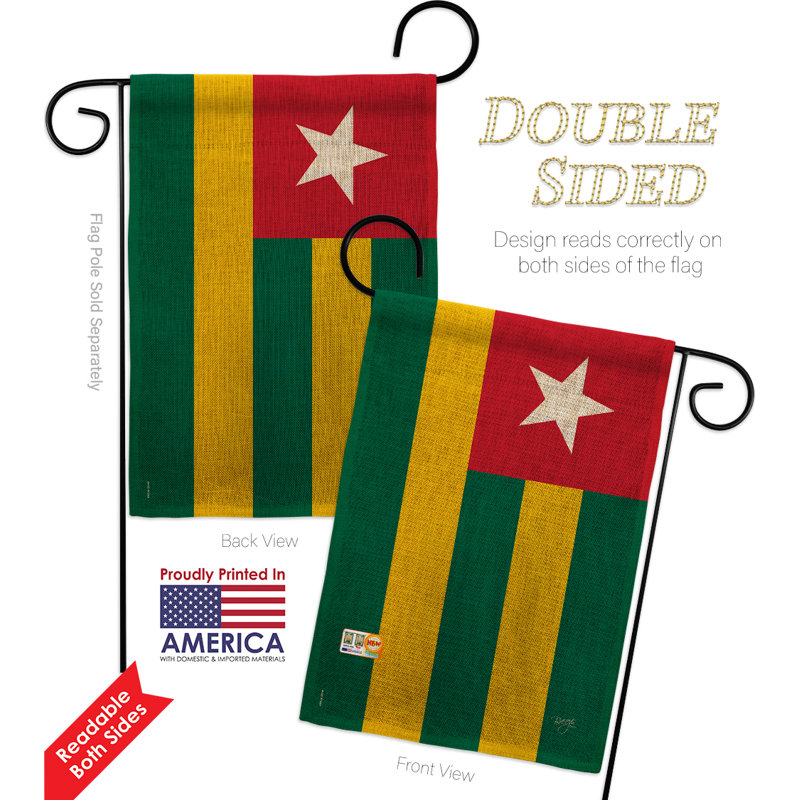 Polyester 2 côtés 18,5 x 13 po drapeau de jardin