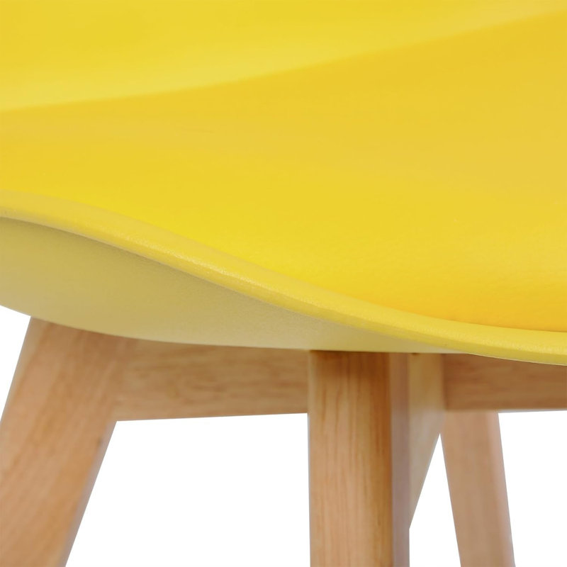 48cm H Upholstered Side Chair, Yellow