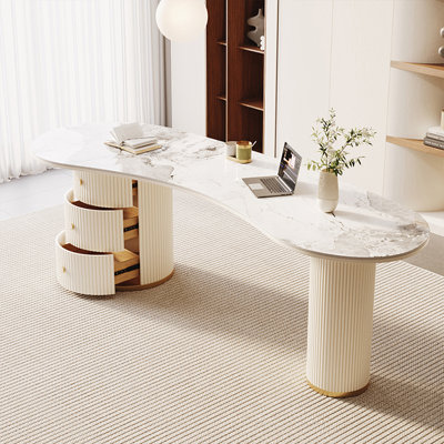 Bureau blanc Freeform Stone