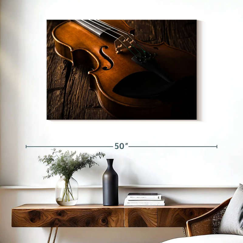 Abarca violon grain de bois, H 26 po x l 39 po