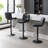 Double-Layer Upholstered Swivel Adjustable Height Bar Stool Counter Stool (Set of 3)-2069916372-2069916367