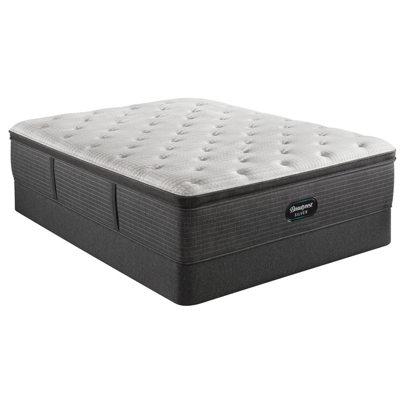 Beautyrest Silver BRS900-C Plush Pillow Top 16.25" Innerspring Mattress, Queen, Standard Profile (9")