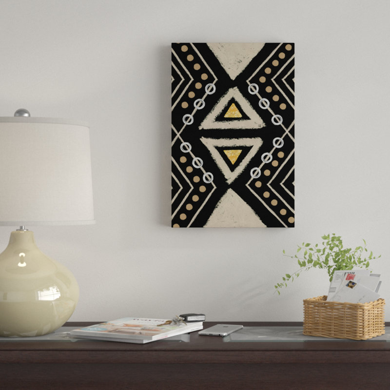 « motif i », impression sur toile, H 18 po x l 12 po x P 1,5 po, Pas de tapis, Toile tendue