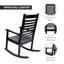 Chaise berçante surdimensionnée pour l'intérieur et l'extérieur en bois massif Alexander-88605978