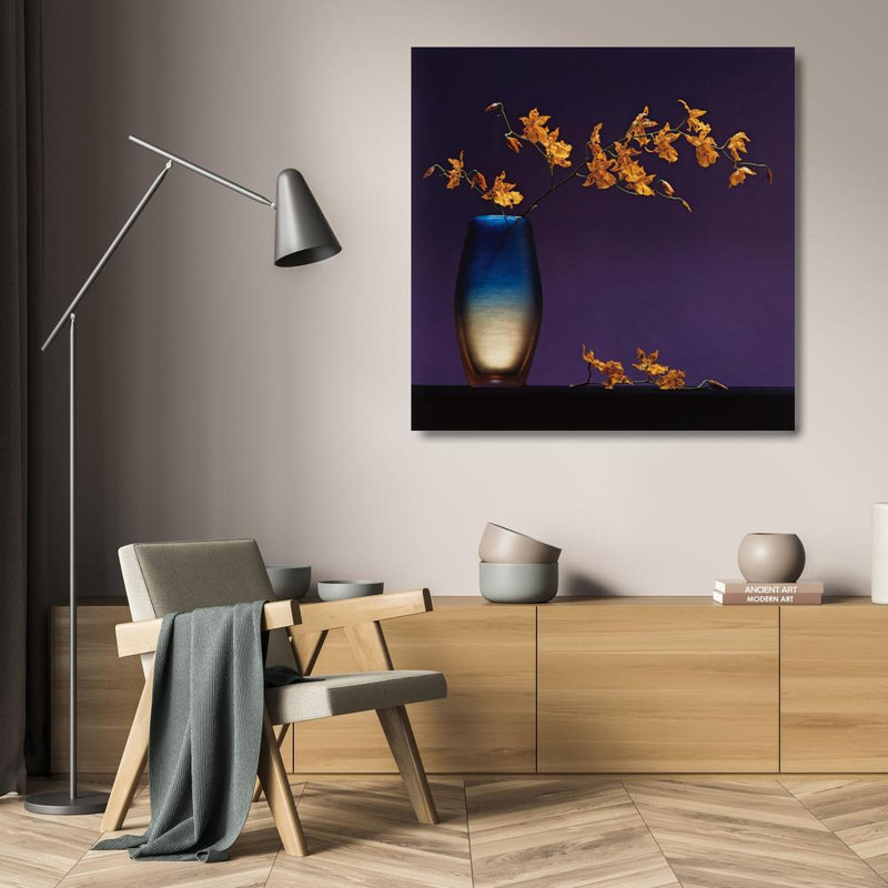 Fleurs dans un vase, 1985, H 20 po x l 20 po