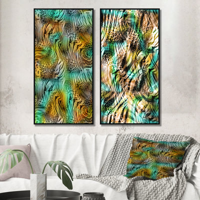 «Leopard and Tiger X», ensemble de 2 photographies sur toile