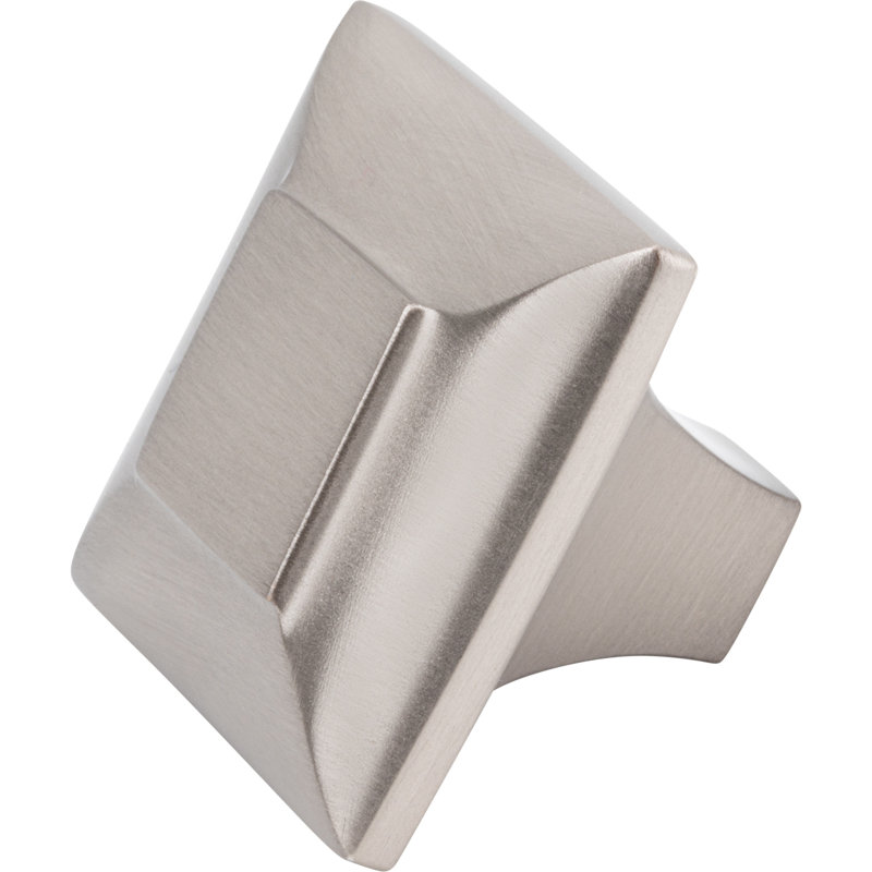 Alston 1 5/16" Length Square Knob, Brushed Satin Nickel