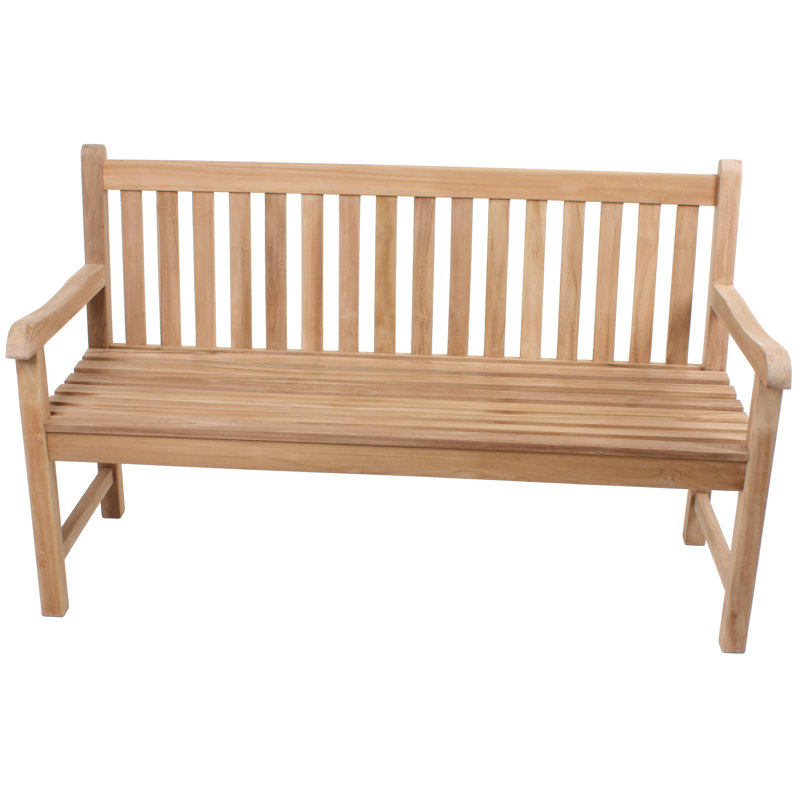Valentina Wood Garden Bench, 93cm H x 150cm W x 63cm D (3-Seater)