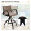 Tabourets de bar en aluminium 28,94 po avec tissu Sunbrella-1131057360
