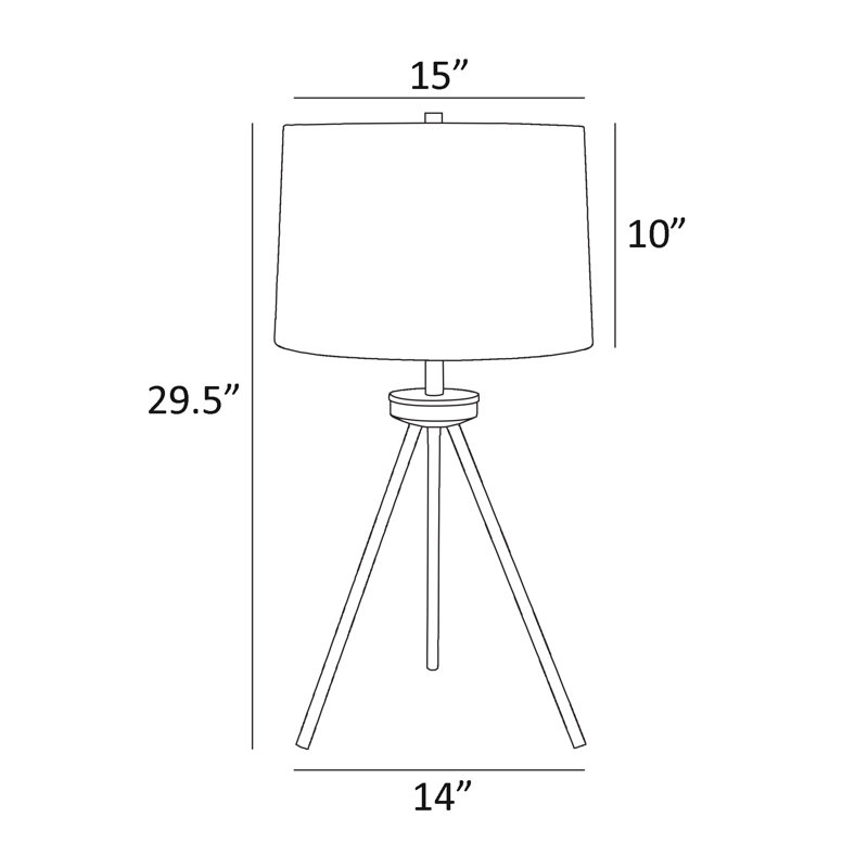 Ensemble 3 pièces de lampes de table et sur pied Altraud, Nickel brossé