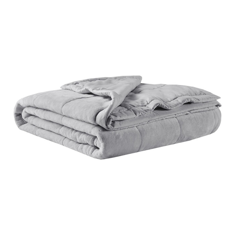 Couverture réversible en duvet Heiq Smart, L 89,99 po x l 65,99 po, Gris