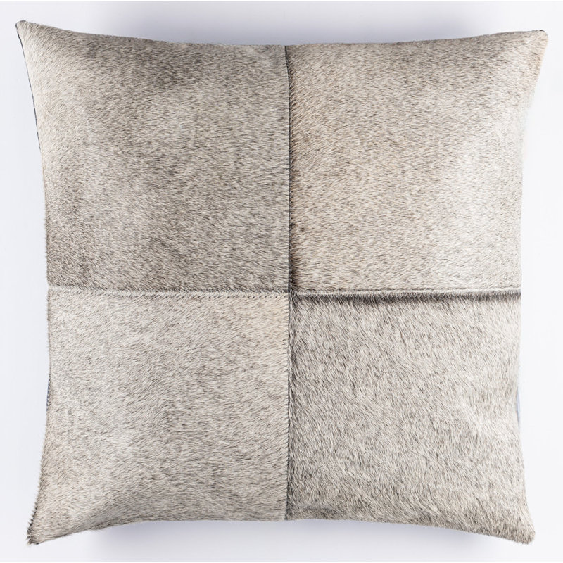 Coussins décoratifs en cuir de vache Canvello, H 18 po x l 18 po