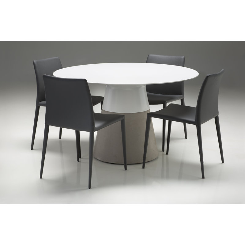 Zeno 18'' H Upholstered Metal Side Chair, Gray