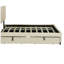 Lit plateforme en fourrure avec 2 tiroirs et 1 double tiroir TG