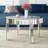 Amla Modern Glass Coffee Table with Crystal Inlay
