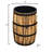 Acacia Wood Drum Patio Planter Barrel-171447572