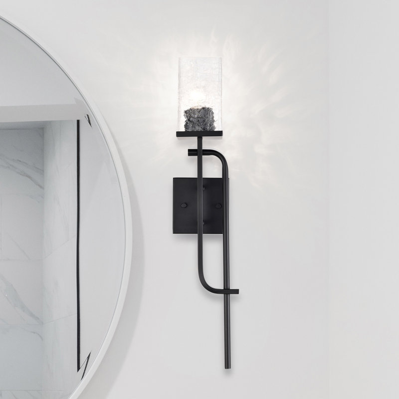 Applique murale de salle de bain à intensité variable Dott, Noir mat