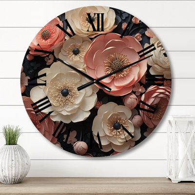 Horloge murale en bois massif Mattisen