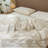 MooMee Striped Duvet Cover Set 100% Washed Cotton Linen Like Textured-115097787-118026350