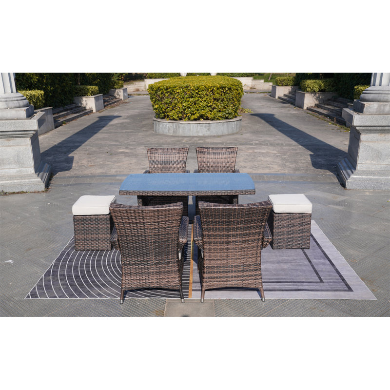 6 - Person Patio Conversation Set with Cushions