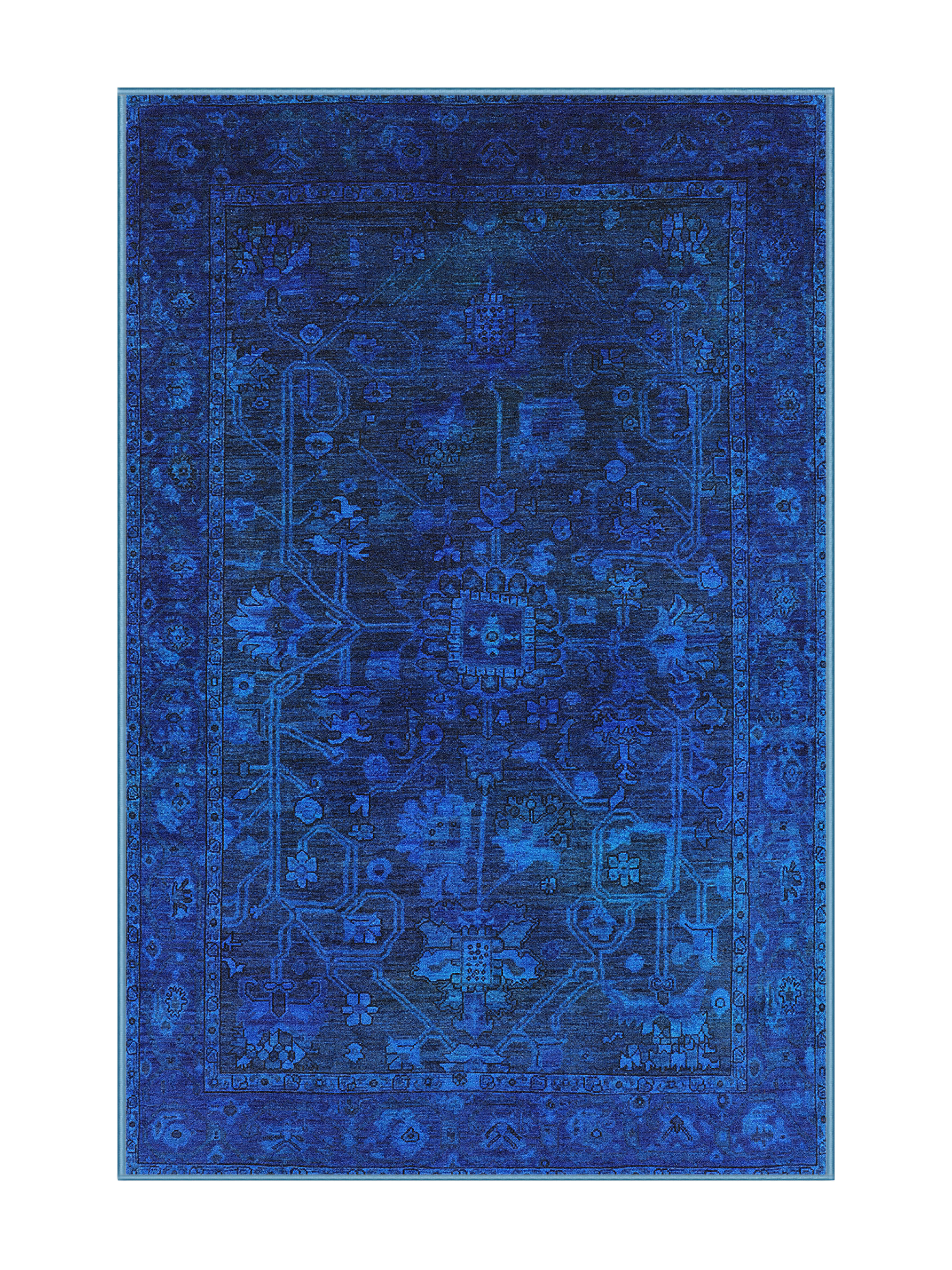 Factory Select Area Rug Foundry Select 100% Machine Washable Midcentury Modern 2448 Area Rug ...