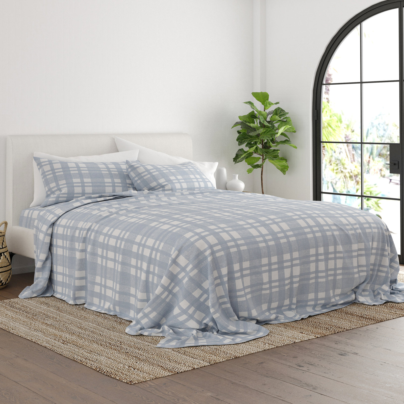 Rockport Cotton Flannel Sheet Set, Cal.King Sheet Set + 1 Fitted Sheet + 2 Pillowcase