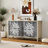 Sideboard Buffet Cabinet, Storage Cabinet With Storage,Modern Storage Cabinet With 4 Doors & Adjustable Shelves For Living Room, Dining Room, Kitchen And Entryway-1019692696