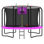 Trampoline mauve 12 pieds Acwarm Home 2026 - 1500 lb, Astm, avec ensemble de basketball léger à DEL, filet, échelle et coussin