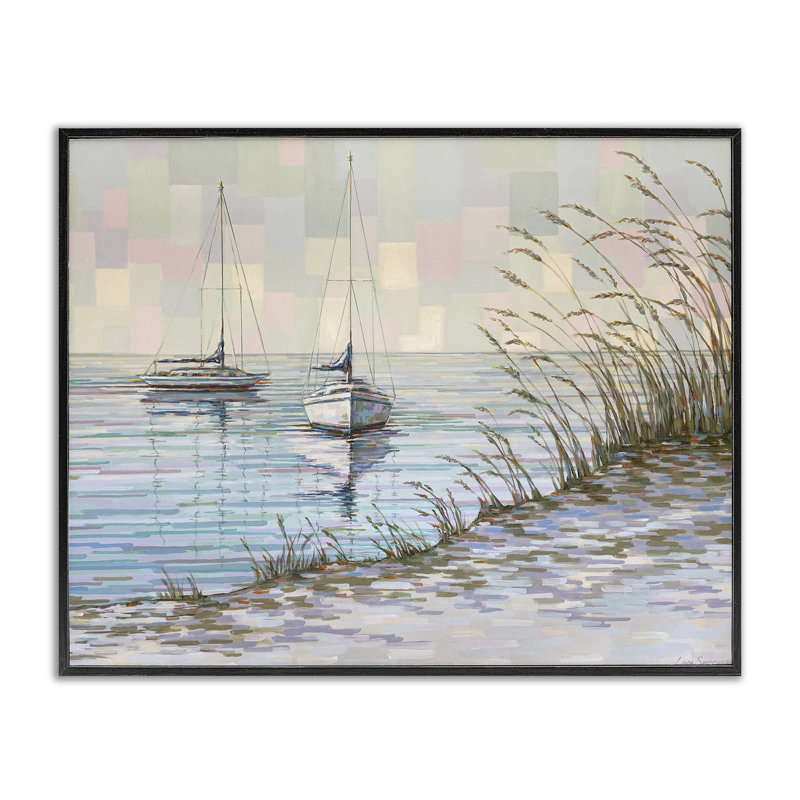 Vue de la Dunes, giclée encadrée, design par Linda Sperruche, H 11 po x l 14 po, Giclée encadrée noir minuit