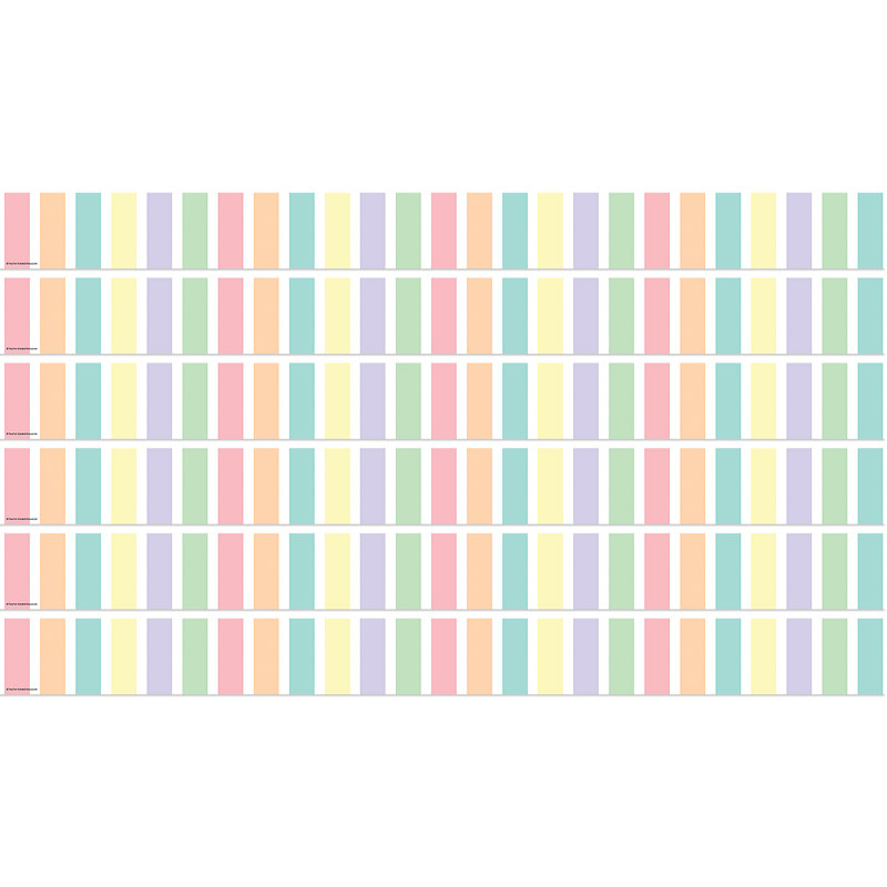 Bordure droite pastel à rayures pop