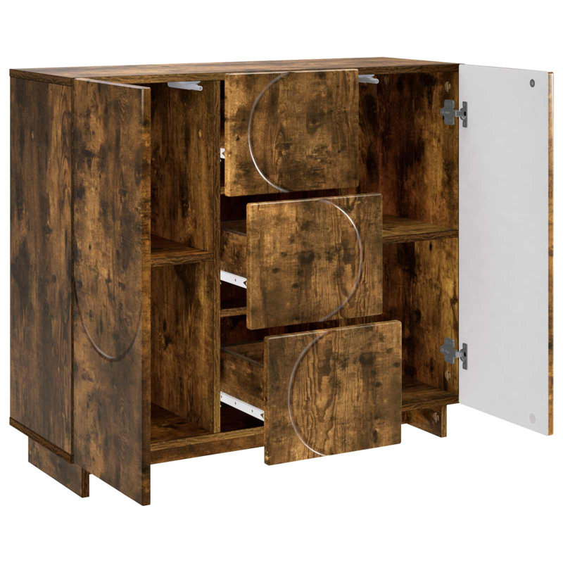 85.5cm Sideboard, Smoked Oak