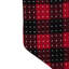 Chaussette de Noël 21,5 po à motif écossais rouge et noir avec pois et revers en fausse fourrure