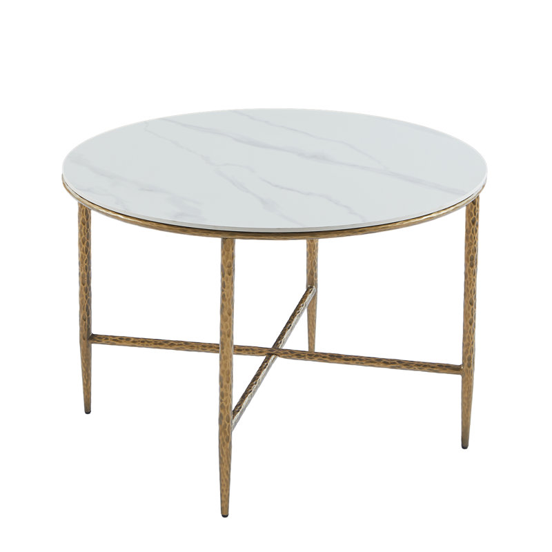Table de salle à manger Rivet, Laiton forgé
