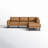 Canapé modulaire en cuir Bernis, brun-78585007