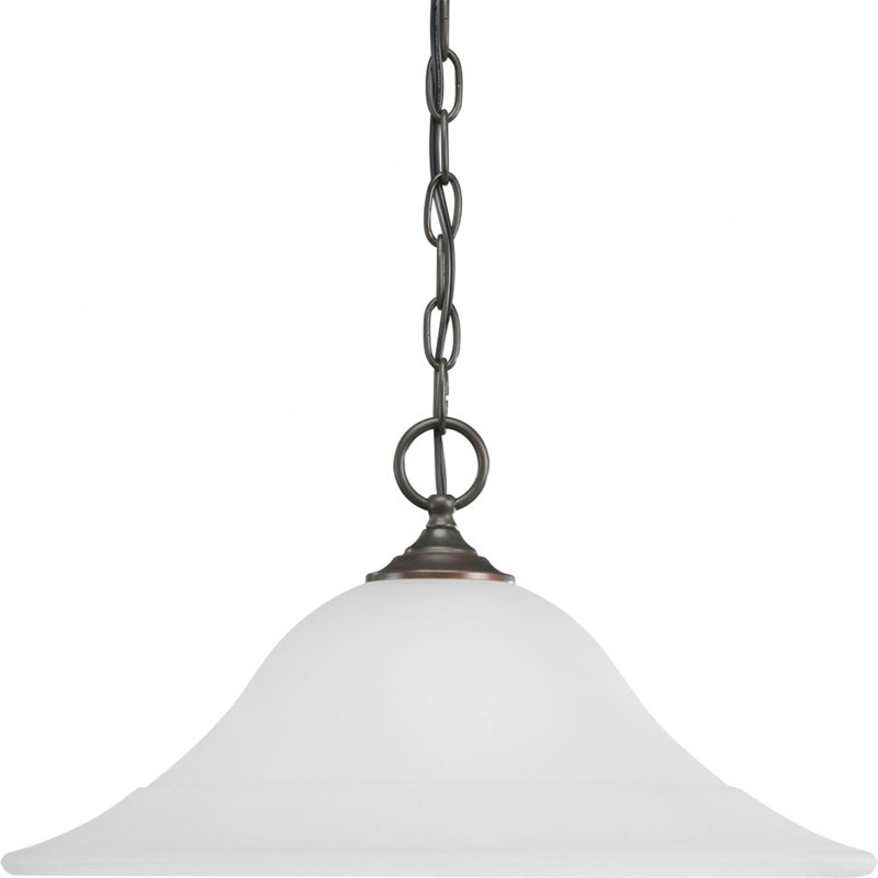 Luminaire suspendu conique à 1 lumière Wanette, Bronze antique, Non