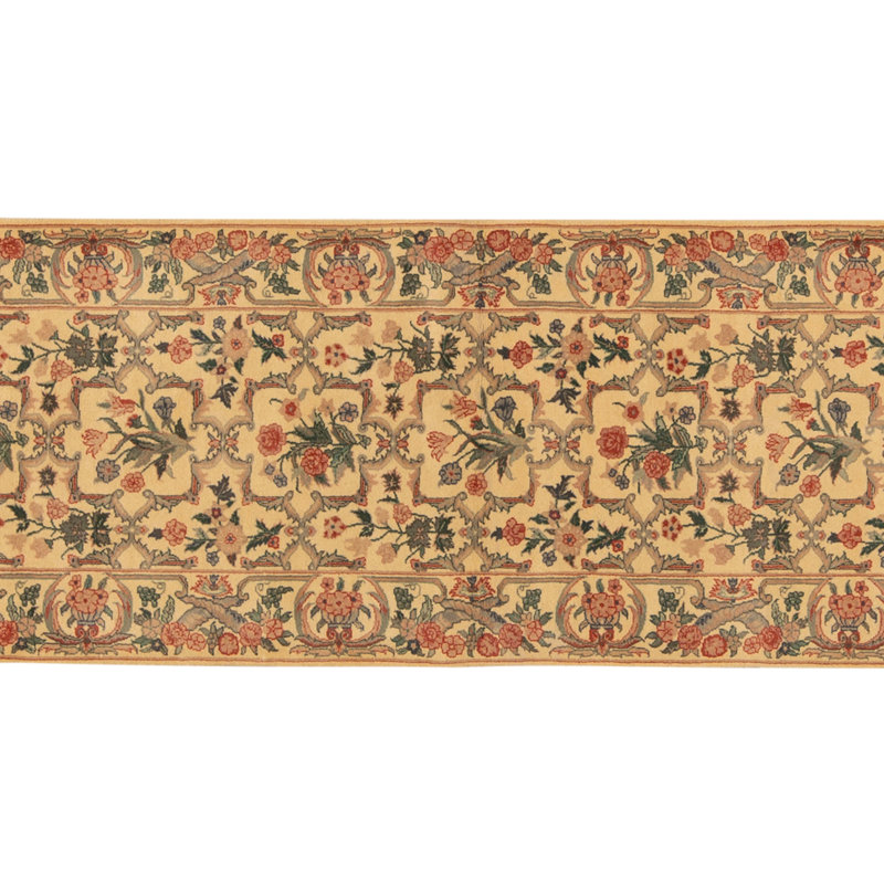 High-Quality Hand-Knotted Ivory Area Rug