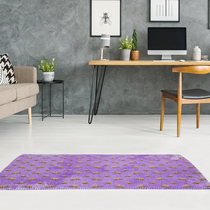 Tapis mauve sea panneaux, Rectangle 5 pi x 7 pi